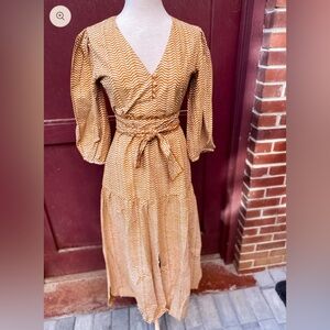 ANNA KATE Women’s Madison Midi Dress in Sienna Stamp - M